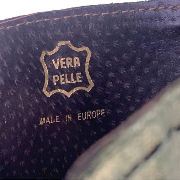 SCARPA LEATHER BOOTS GREEN BOOTS LACE UP BOOTS WEDGE BOOTS MADE IN ITALY SIZE 38 - Picture 12 of 16